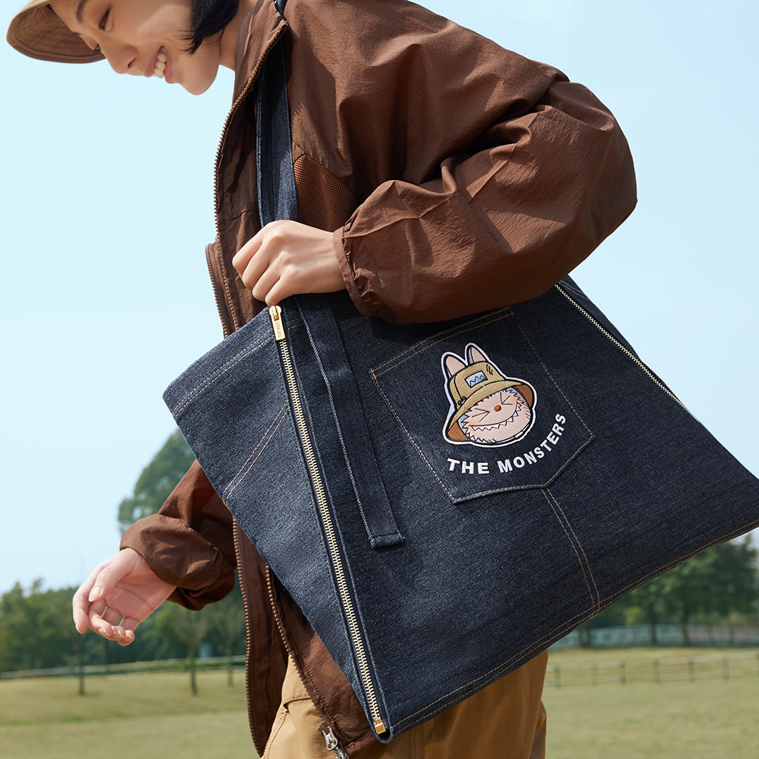 Labubu Denim Tote Bag– Fall In Wild Series - Image 6