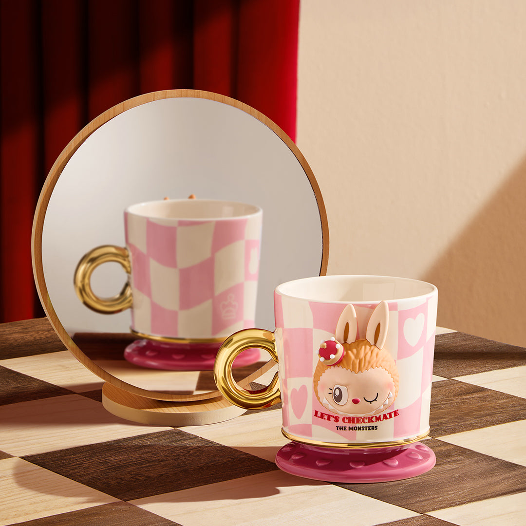 Labubu Let’s Checkmate Series Mug Pink Cup - Image 2