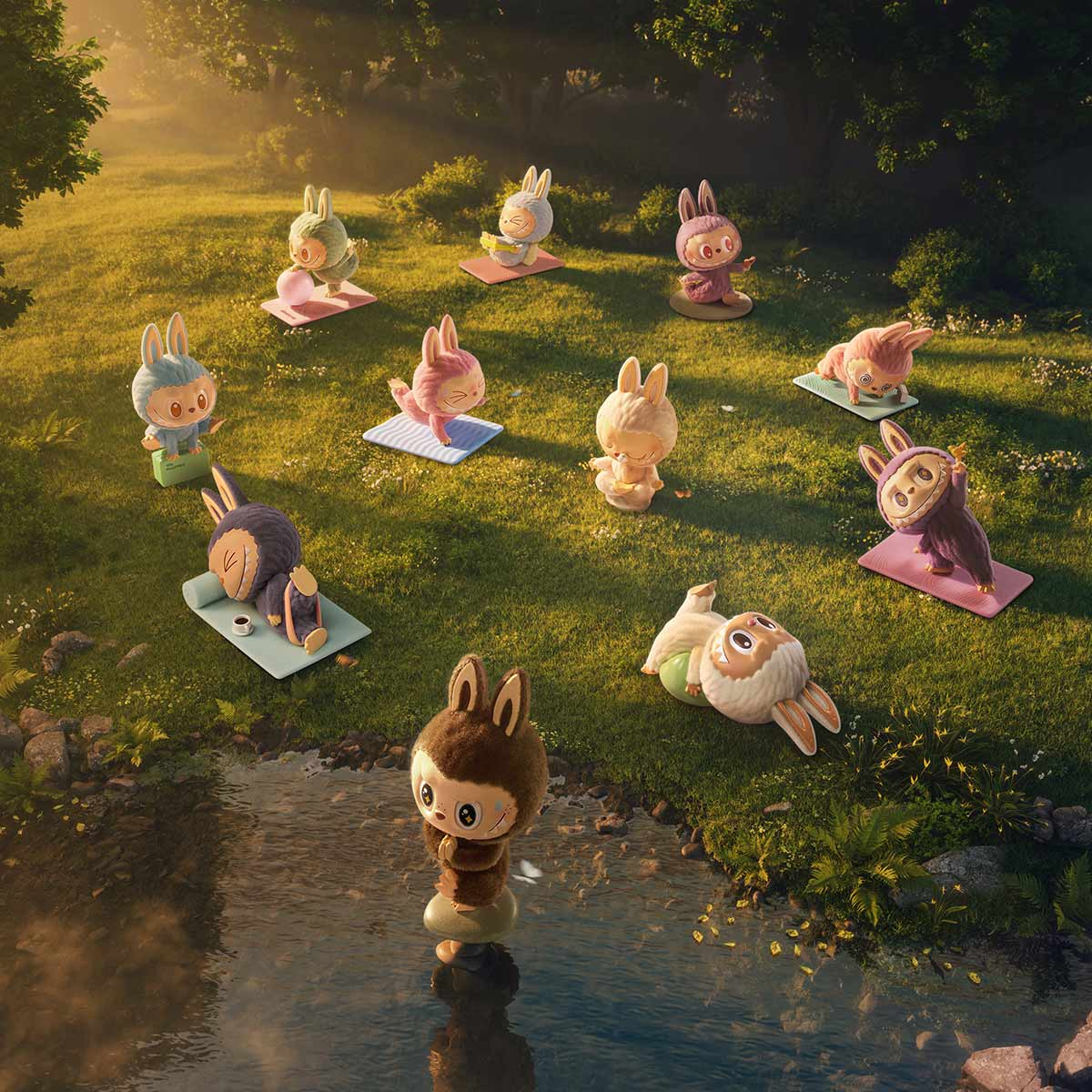 Labubu Figure Stretch Out – Lazy Yoga Series - Image 3