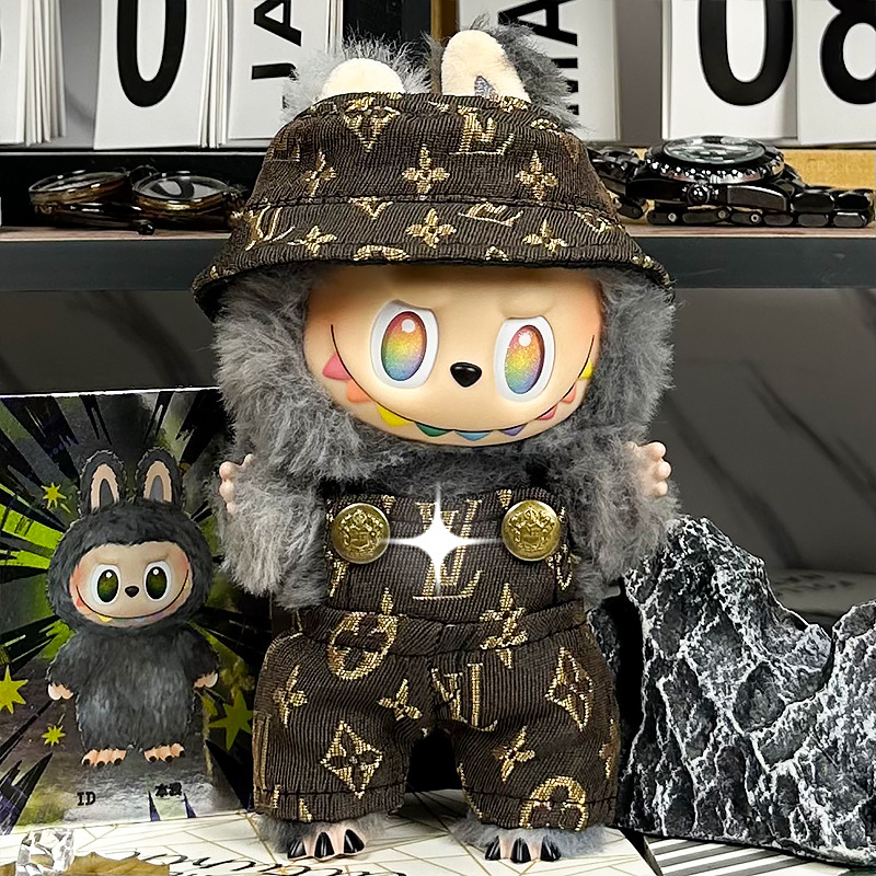 Dark Royal Denim Set for Labubu – Elegance & Mystery