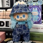 Graphic Denim Set for Labubu – Vibrant Blue & Urban Style