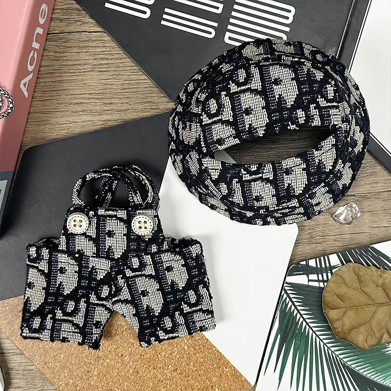 Textured Black & Ivory Set for Labubu – Chic Craft Style - Image 2