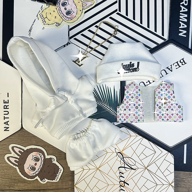 White Rainbow Street Set for Labubu – Freshness, Style & Good Vibe - Image 2