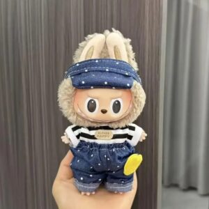 Nautical Denim Outfit for Labubu Figure – “Gloves Happy” Edition