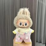 Pastel Pink Cherry Outfit for Labubu Figure – Kawaii Softness Edition