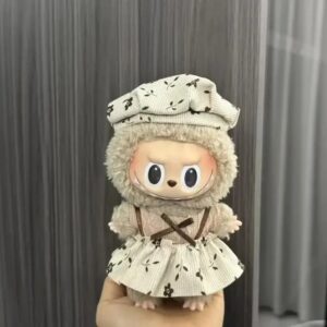 Floral Countryside Outfit for Labubu Figure – Kawaii Vintage Edition
