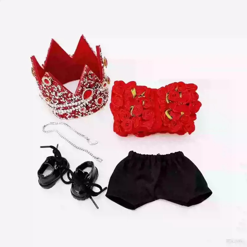 Royal Crown Outfit for Labubu Figure – Ruby Rose Edition - Image 4