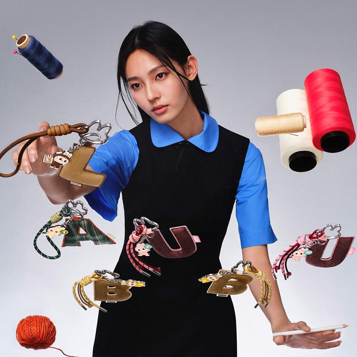 Labubu Letter Pendant H – Pin for Love Series - Image 4