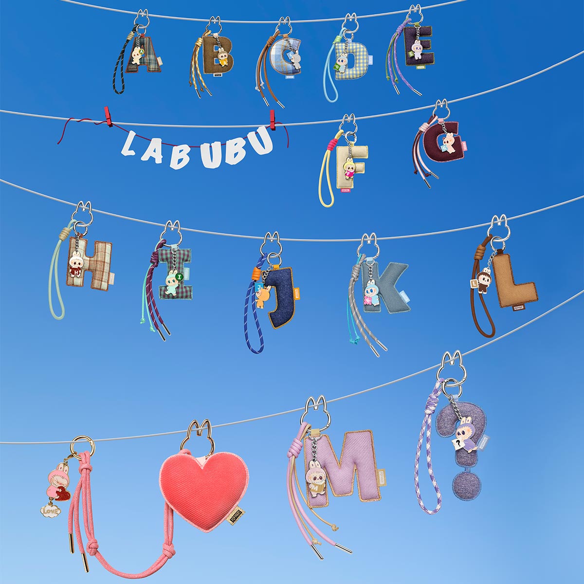 Labubu Letter Pendant H – Pin for Love Series - Image 3