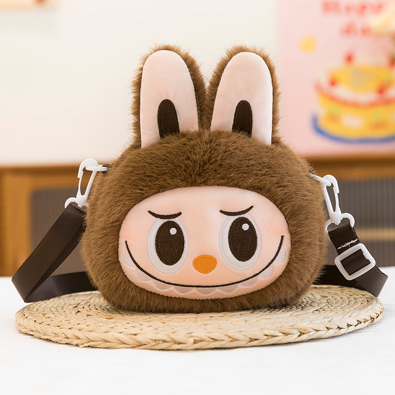 Labubu Plush Shoulder Bag Brown