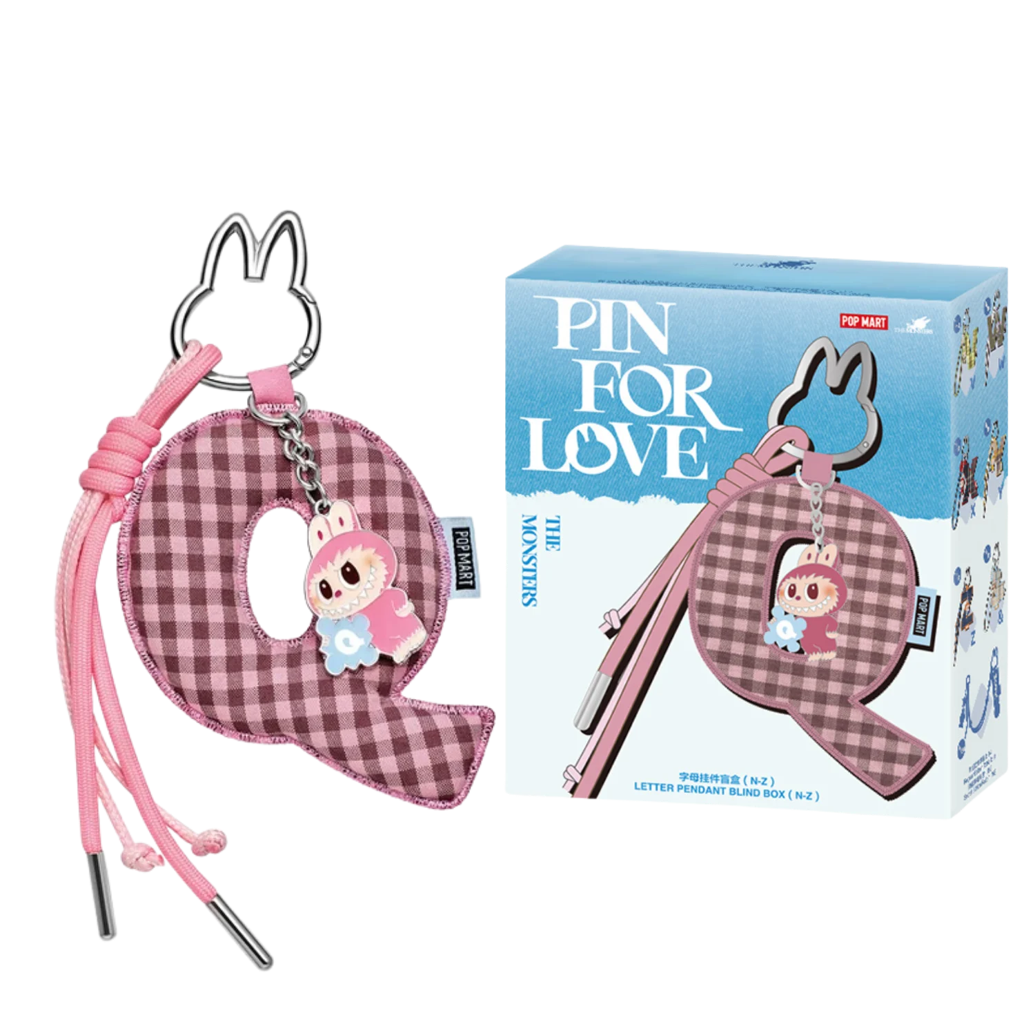 Labubu Pin for Love letter pendant, letters N to Z, UK stock