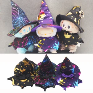 Labubu Halloween Witch Costume – Multi-Colour Bat & Spiderweb Styles