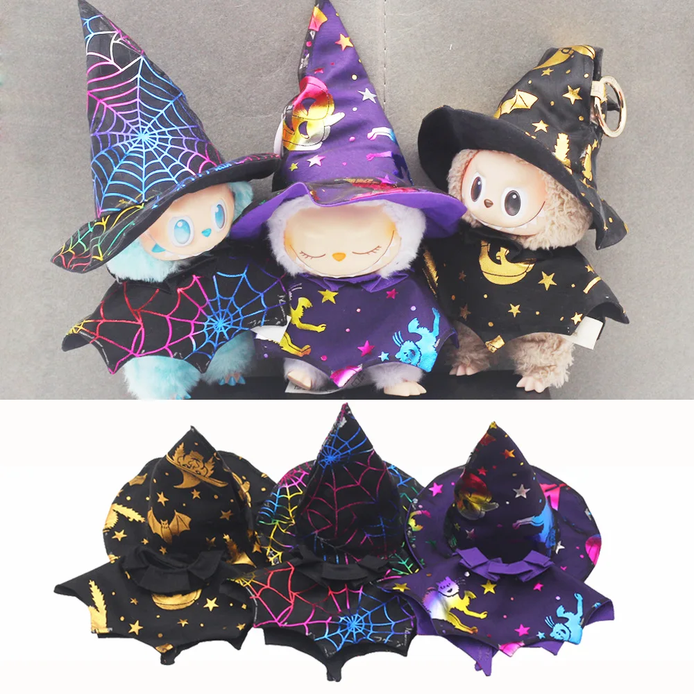 Labubu Halloween Witch Costume – Multi-Colour Bat & Spiderweb Styles