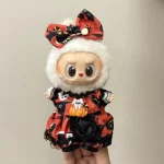 Labubu Halloween Red Pumpkin Bow Dress Costume